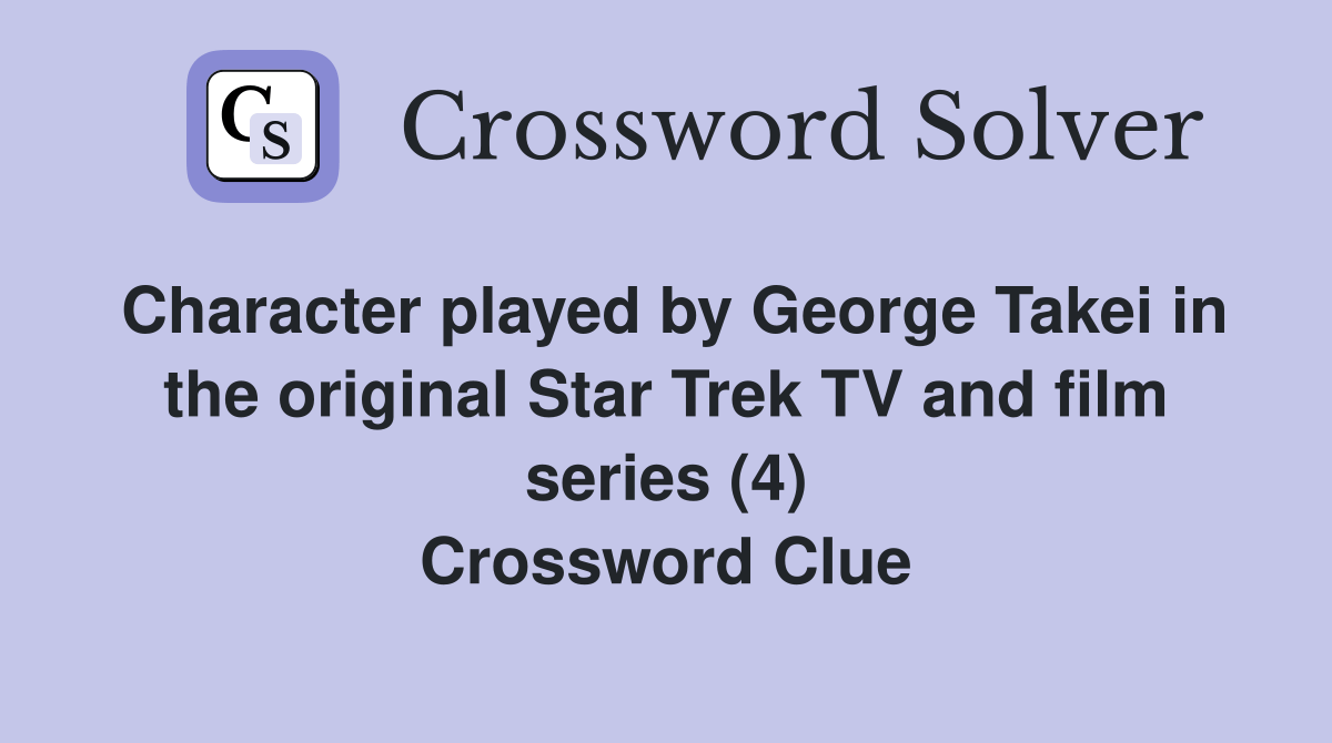 Character played by Takei in the original Star Trek TV and film